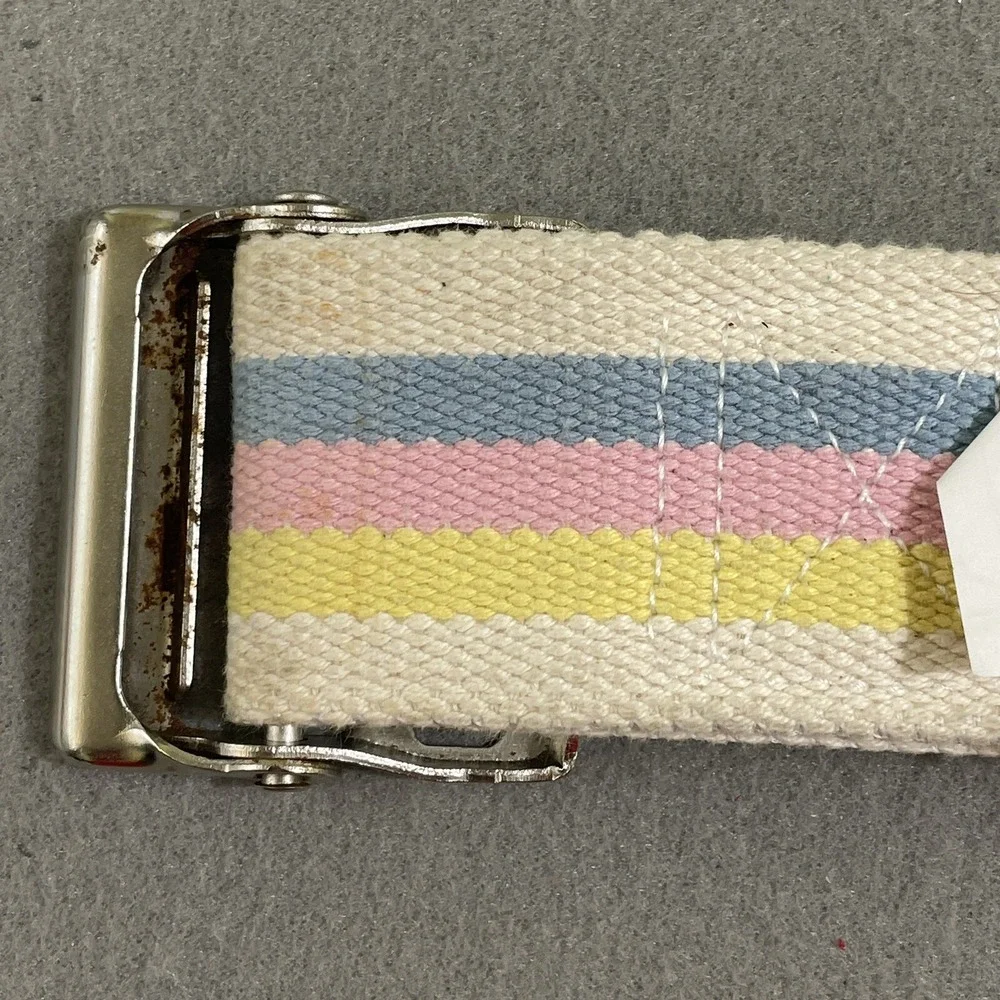 Vintage Belt 100% Cotton Metal Buckle Gait Mobility Unisex 48